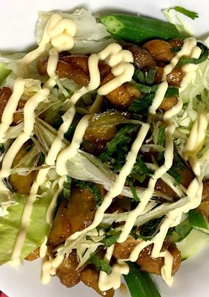 鶏肉とナスの夏野菜サラダ-レシピのメイン写真