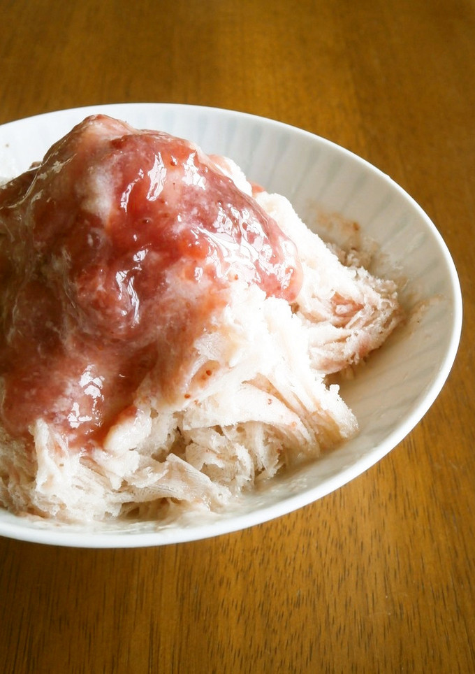 おうちかき氷　豆乳いちご氷-レシピのメイン写真