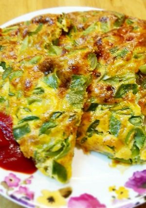 筋トレ飯♡インゲンのチーズオムレツ-レシピのメイン写真