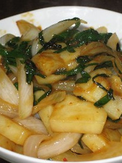 ピリ辛中華☆ニラと根菜のオイスター炒め-レシピのメイン写真