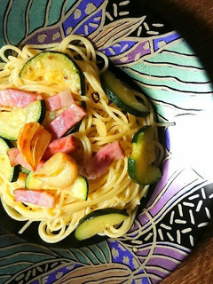 ズッキーニとベーコンのペペロンチーノ-レシピのメイン写真