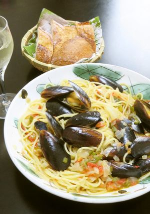 スペインのソフリトで冷凍ムール貝のパスタ-レシピのメイン写真