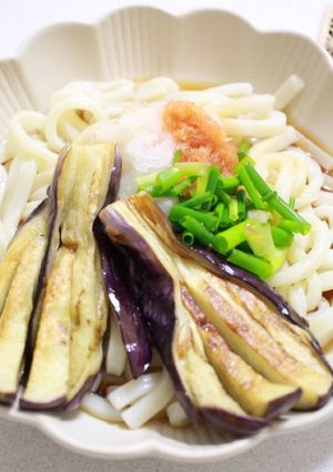 レンジで簡単♩おろしの焼きナス風うどん-レシピのメイン写真