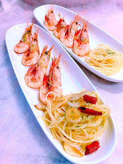 甘エビのアーリオオーリオパスタを添えて-レシピのメイン写真
