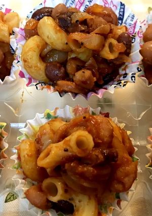 弁当作り置き マカロニとお豆のケチャ炒め-レシピのメイン写真