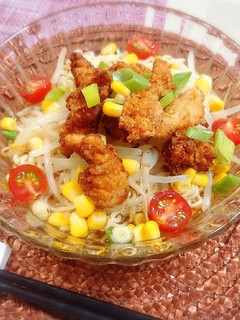 鶏皮からあげの冷やし味噌ラーメン-レシピのメイン写真