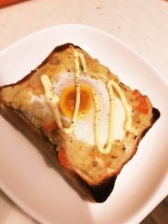 余ったポテサラと卵のトースト-レシピのメイン写真