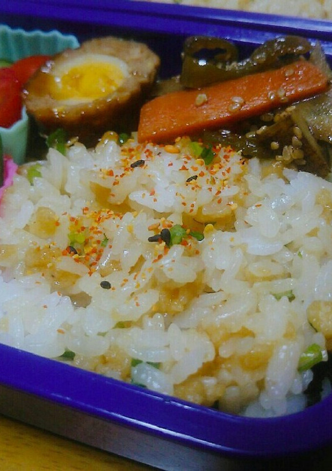 めんつゆで天かすとネギの混ぜご飯-レシピのメイン写真