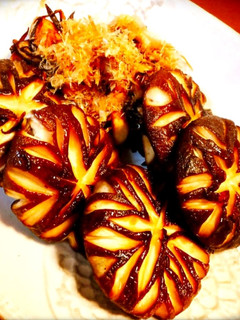 椎茸のにんにくバター焼き(飾り切り)-レシピのメイン写真