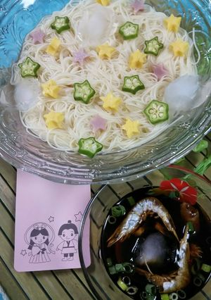 星がいっぱい♪【七夕そうめん】-レシピのメイン写真