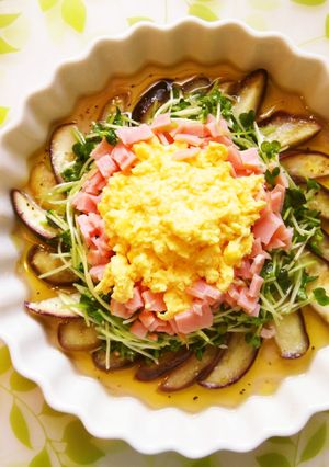 ☺レンジで簡単♪蒸し茄子のミモザサラダ☺-レシピのメイン写真