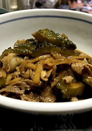 ゴーヤと豚肉の赤味噌煮-レシピのメイン写真