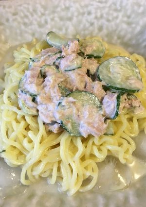 ツナマヨきゅうりラーメン-レシピのメイン写真