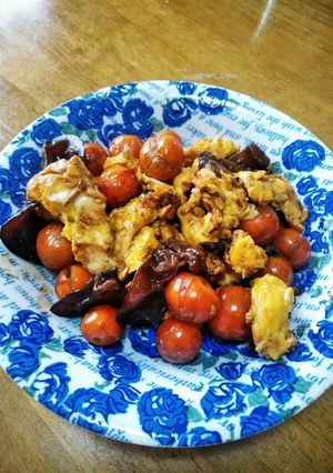 梨湖の簡単!きくらげトマトスクランブル-レシピのメイン写真