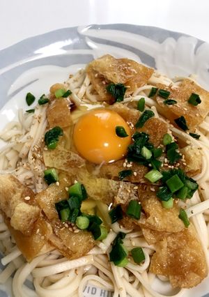 簡単! ぶっかけきつね温うどん-レシピのメイン写真