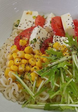 カプレーゼの冷製パスタ-レシピのメイン写真