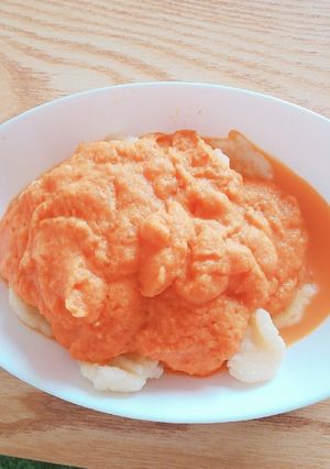 カフェ風♪ポテトのニョッキ人参ソースがけ-レシピのメイン写真