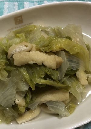 ☆簡単☆きざみあげとレタスの煮びたし♡-レシピのメイン写真