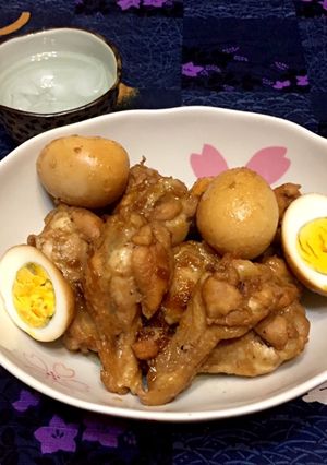 芋焼酎に合うおつまみ！手羽元のうま煮-レシピのメイン写真
