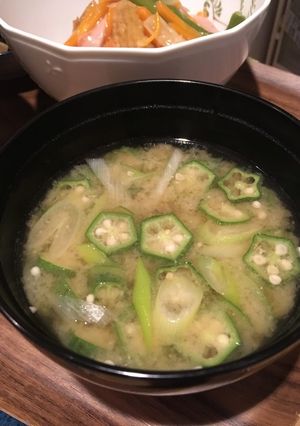 オクラの味噌汁-レシピのメイン写真