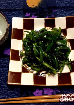 芋焼酎に合う！簡単ピーマンの塩昆布和え-レシピのメイン写真