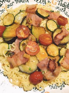 夏野菜で冷やしラーメン♪-レシピのメイン写真