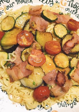 夏野菜で冷やしラーメン♪-レシピのメイン写真