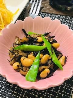 めんつゆで簡単ひじき煮・大豆入り-レシピのメイン写真