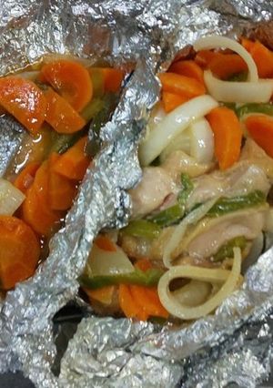 チキン又は鮭のホイル焼き❗️-レシピのメイン写真