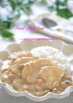 お豆とチキンのシチューオンライス♬-レシピのメイン写真