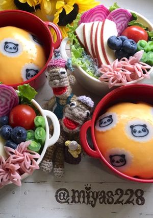 【簡単】キャラ弁 なるとオムライス-レシピのメイン写真