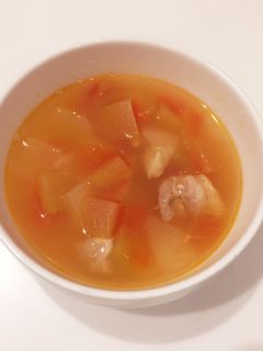 超簡単!スイカの皮と鳥もも肉のスープ-レシピのメイン写真