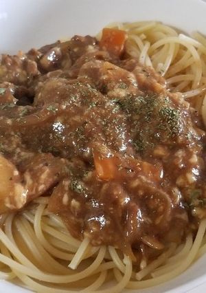 ハッシュドポークのアレンジパスタ-レシピのメイン写真