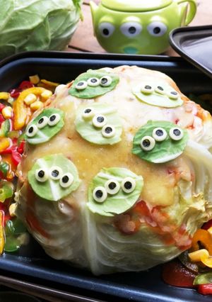 挽肉たっぷりまるごとキャベツ蒸し-レシピのメイン写真