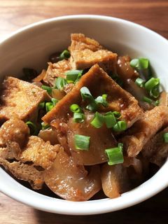 染みる!こんにゃくと厚揚げの炒めもの!-レシピのメイン写真