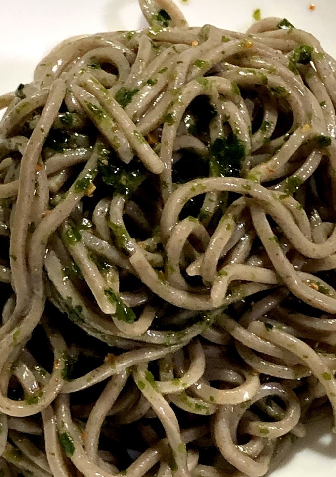 胡麻油と青海苔の冷たい蕎麦-レシピのメイン写真