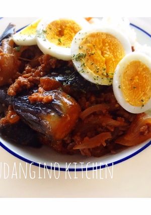 ＊簡単＊味噌×ケチャップ！茄子とひき肉丼-レシピのメイン写真