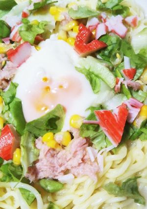 塩とんこつサラダ麺-レシピのメイン写真