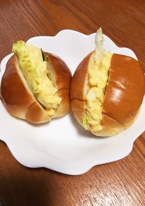 バターロールで☆簡単たまごサンド-レシピのメイン写真