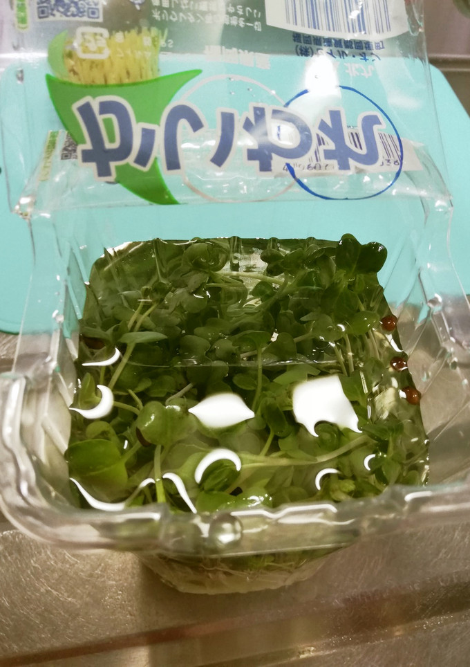 [裏技?]かいわれ大根の種殻取り&水切り-レシピのメイン写真