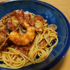รูปของ アサリと海老のトマトパスタ/ペスカトーラ