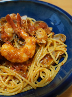 アサリと海老のトマトパスタ/ペスカトーラ-レシピのメイン写真