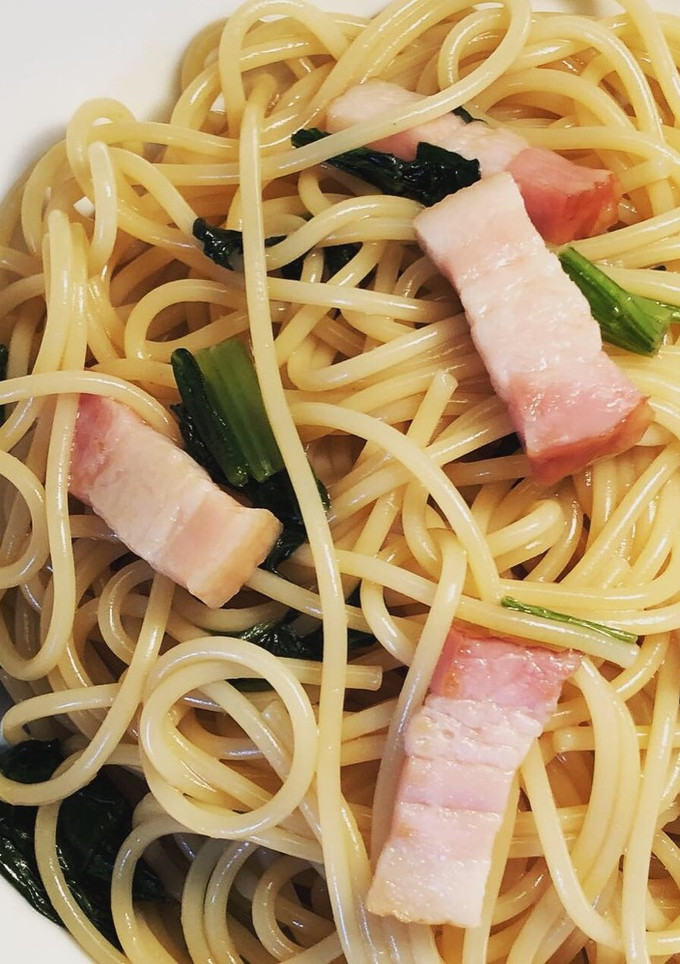 簡単！ベーコンとほうれん草の和風パスタ-レシピのメイン写真