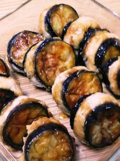 お弁当にも♪なすのつくねはさみ焼き-レシピのメイン写真