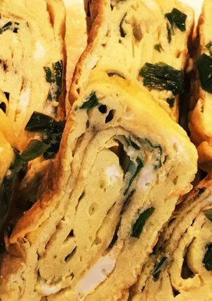 弁当作り置き:ニラ入り卵焼き-レシピのメイン写真