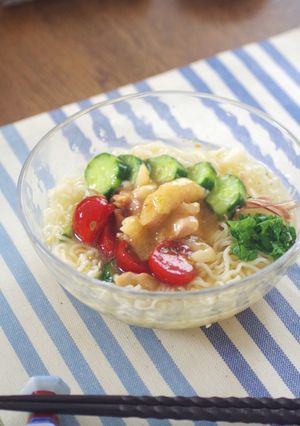 柚子こしょう鶏の冷やしラーメン-レシピのメイン写真
