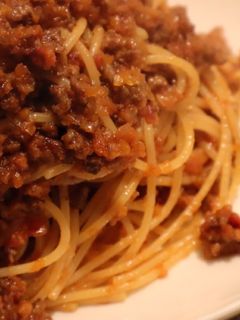 大人向けミートソースパスタ-レシピのメイン写真