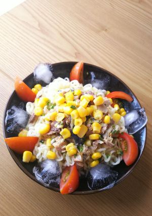 コーンとさばの冷塩ら～めん-レシピのメイン写真