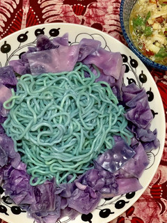 紫陽花焼きそば(葱塩味)-レシピのメイン写真