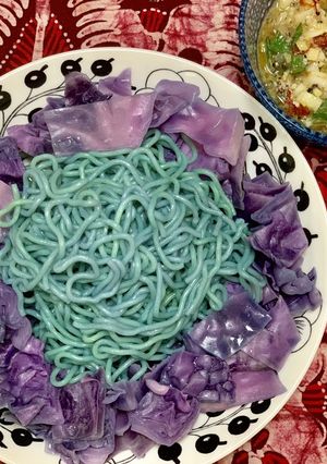 紫陽花焼きそば(葱塩味)-レシピのメイン写真